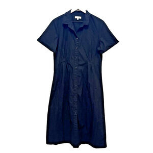white christmas dresses Wash Lab Denim Piece Dyed Denim Dress in Blue main image 1
